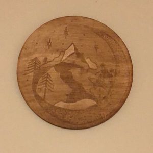Mountain wooden wall decor